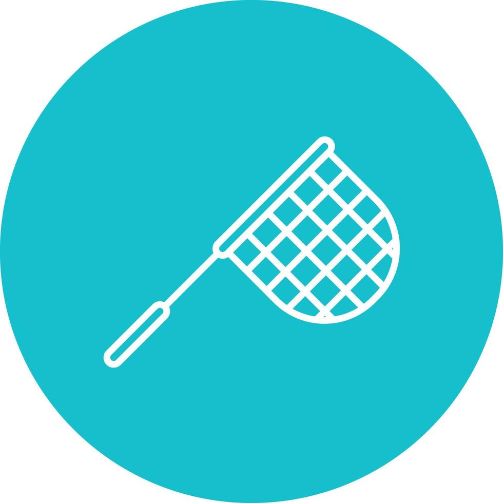 Hand Net Line Circle Background Icon vector