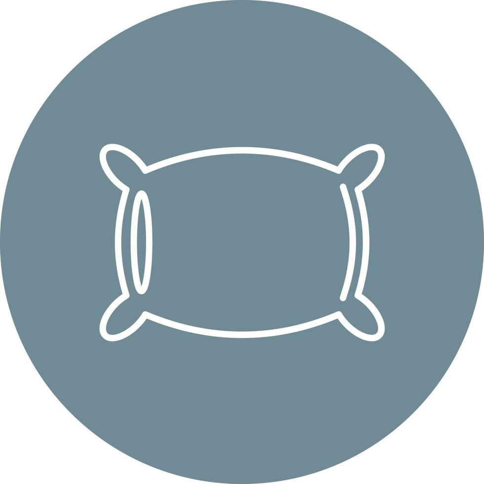 Pillow Line Circle Background Icon vector