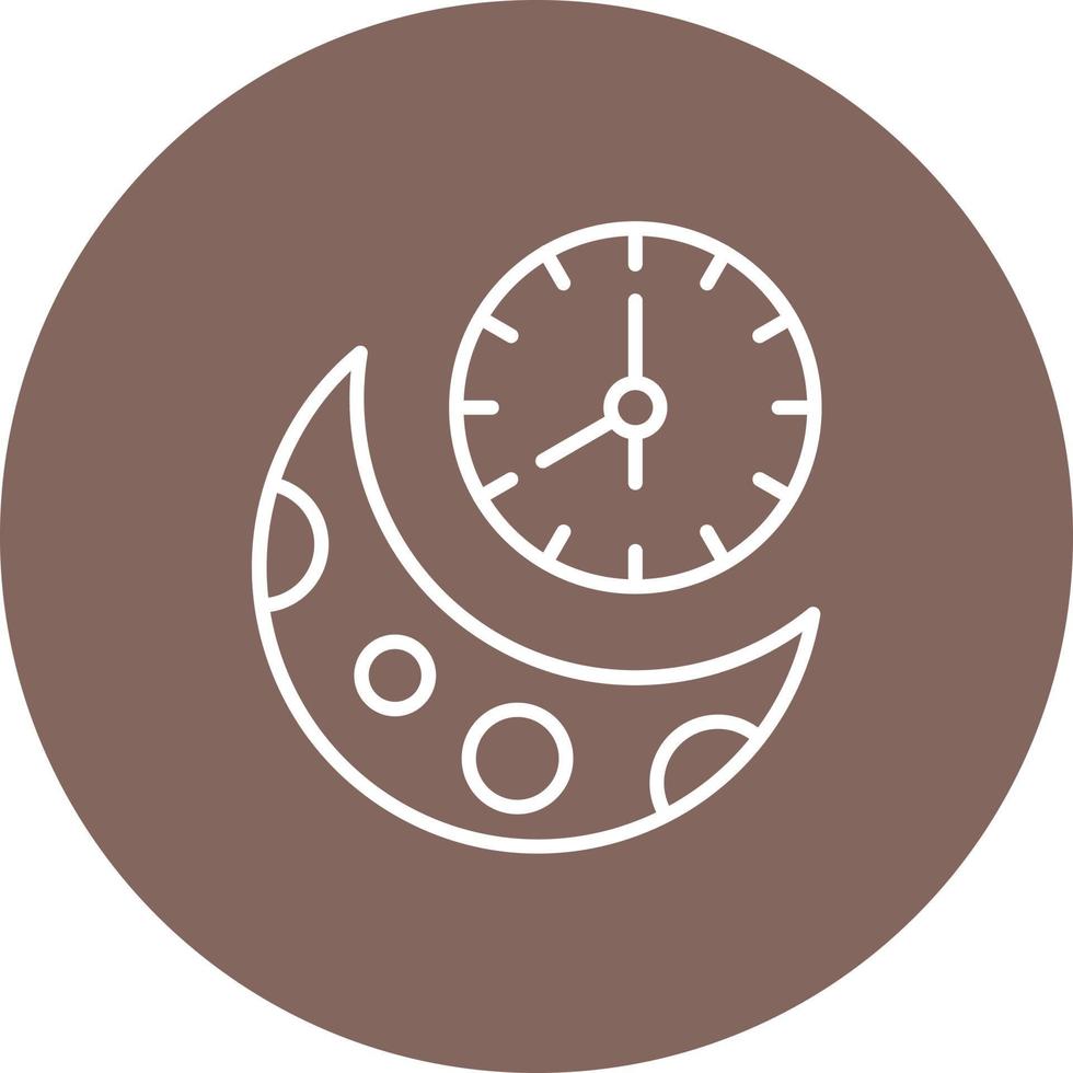 Quiet Time Line Circle Background Icon vector