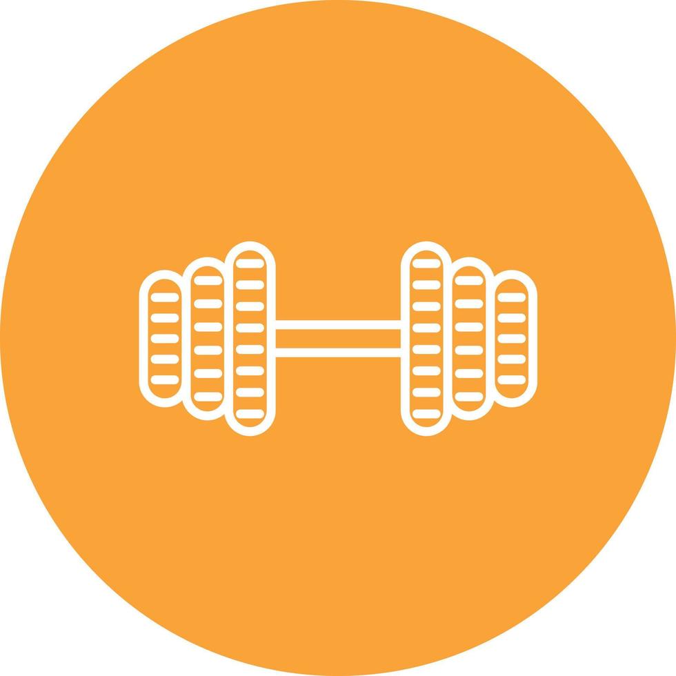Adjustable Dumbbells Line Circle Background Icon vector