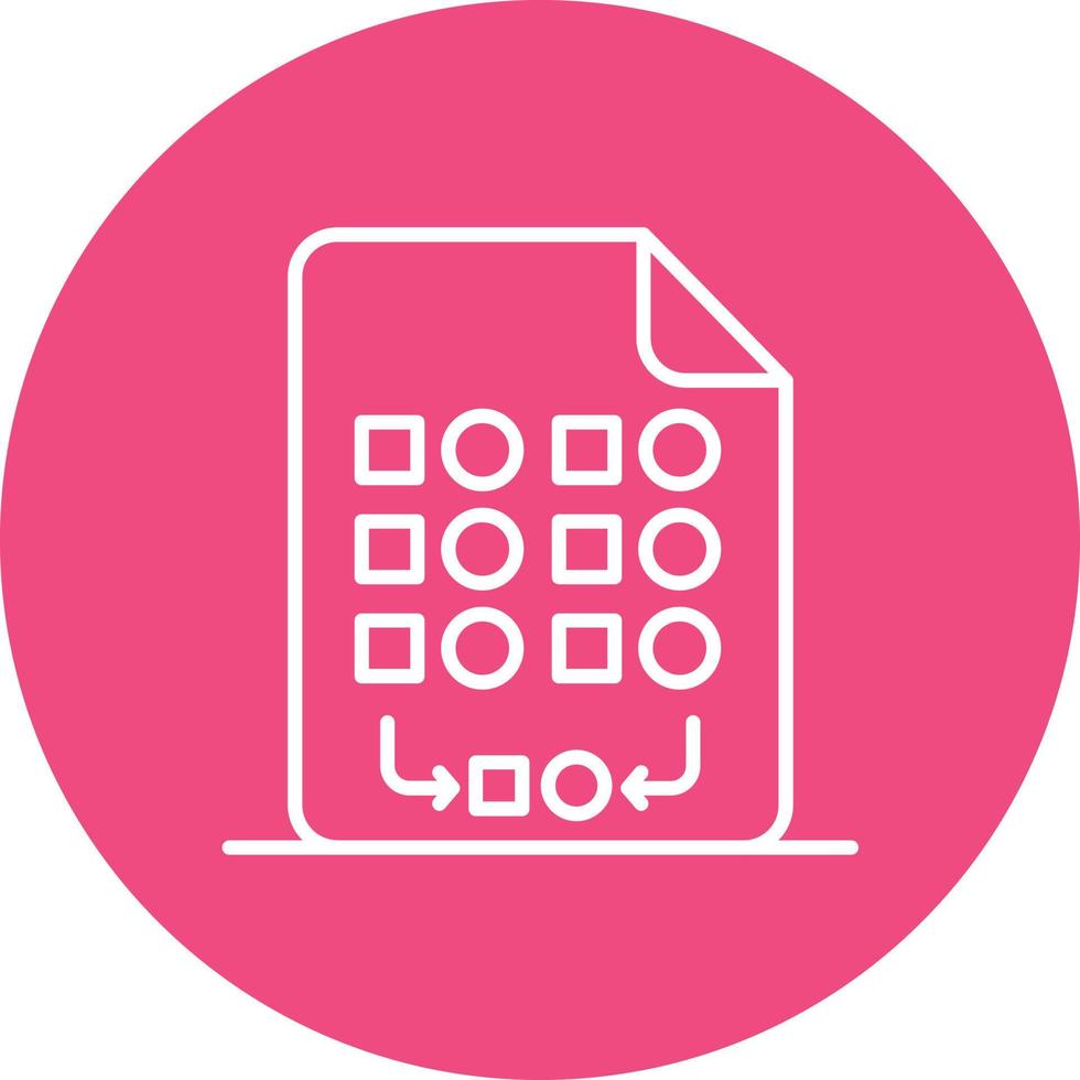 Random Sampling Line Circle Background Icon vector