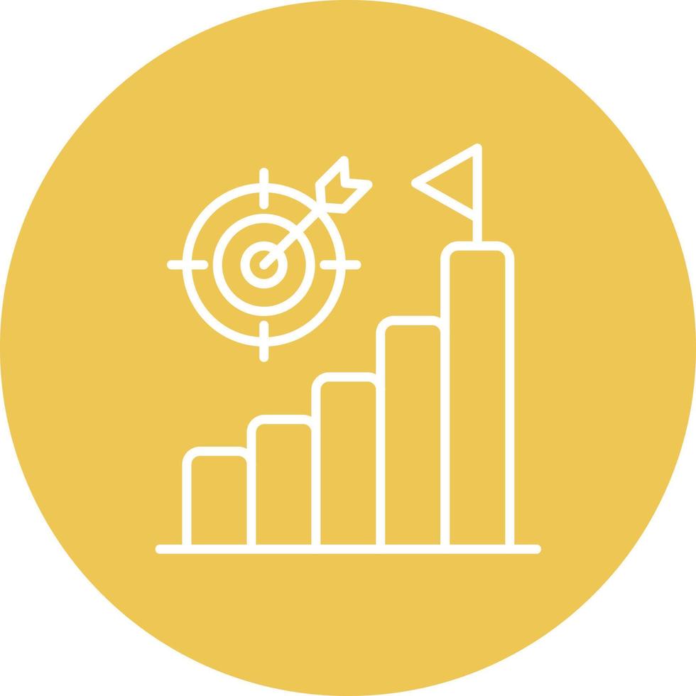 Reach Goal Line Circle Background Icon vector