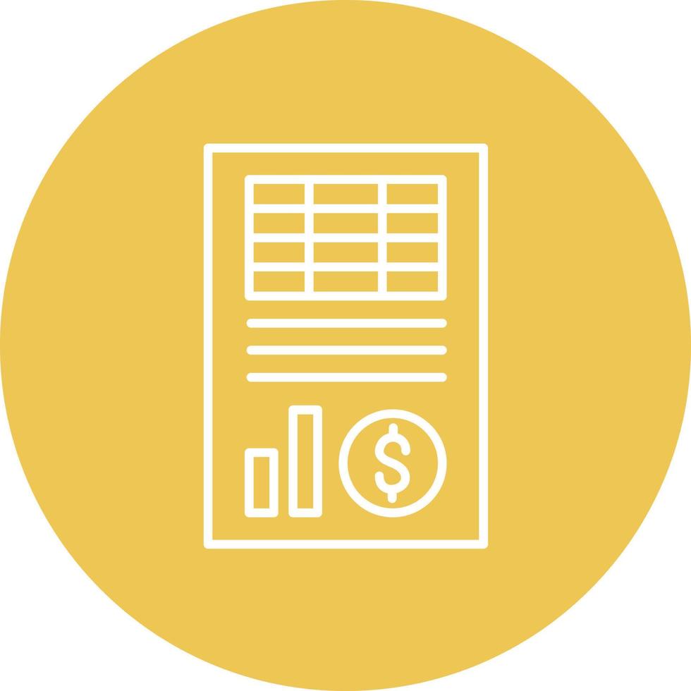 Balance Sheet Line Circle Background Icon vector