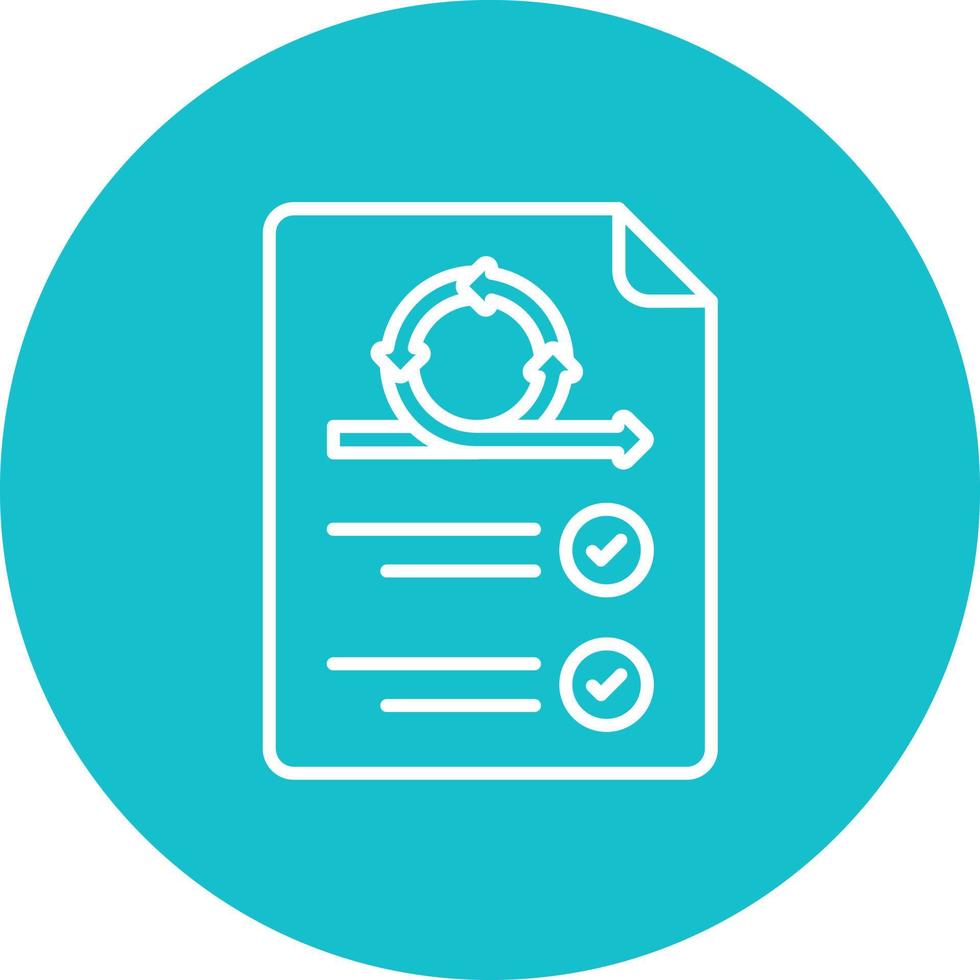 Requirement Line Circle Background Icon vector