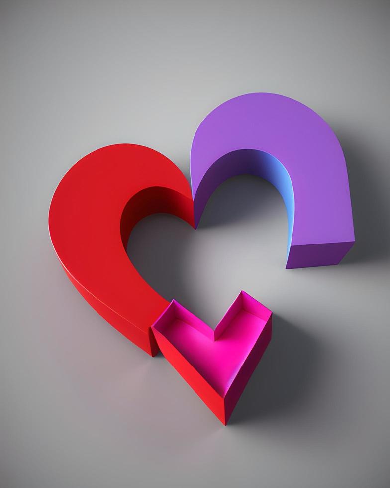 Colorful Love Heart Shape photo