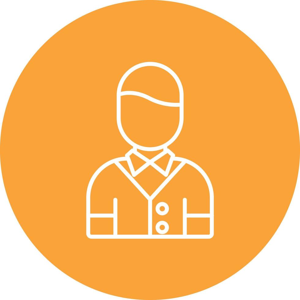 Gate Keeper Line Circle Background Icon vector
