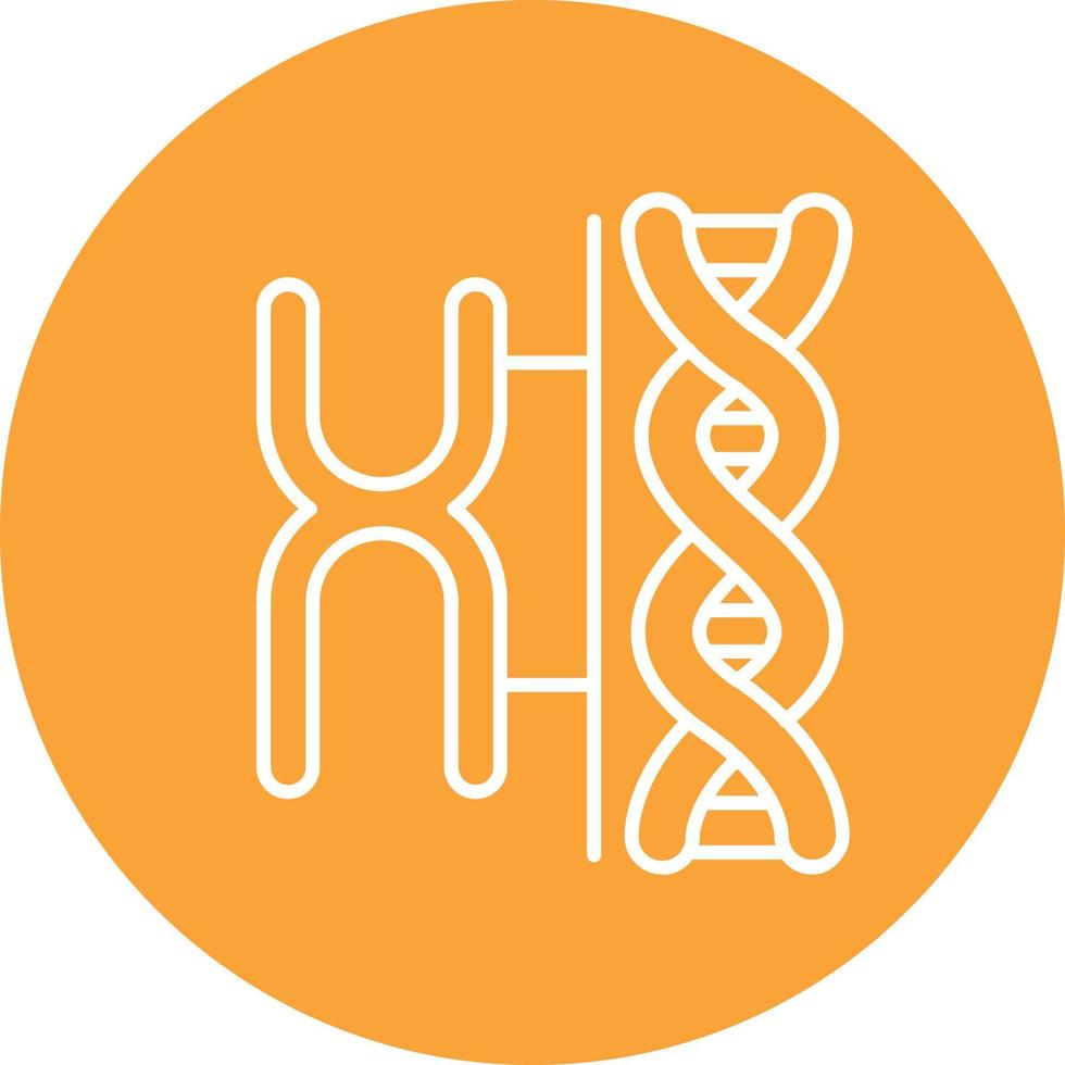 Chromosome Line Circle Background Icon vector