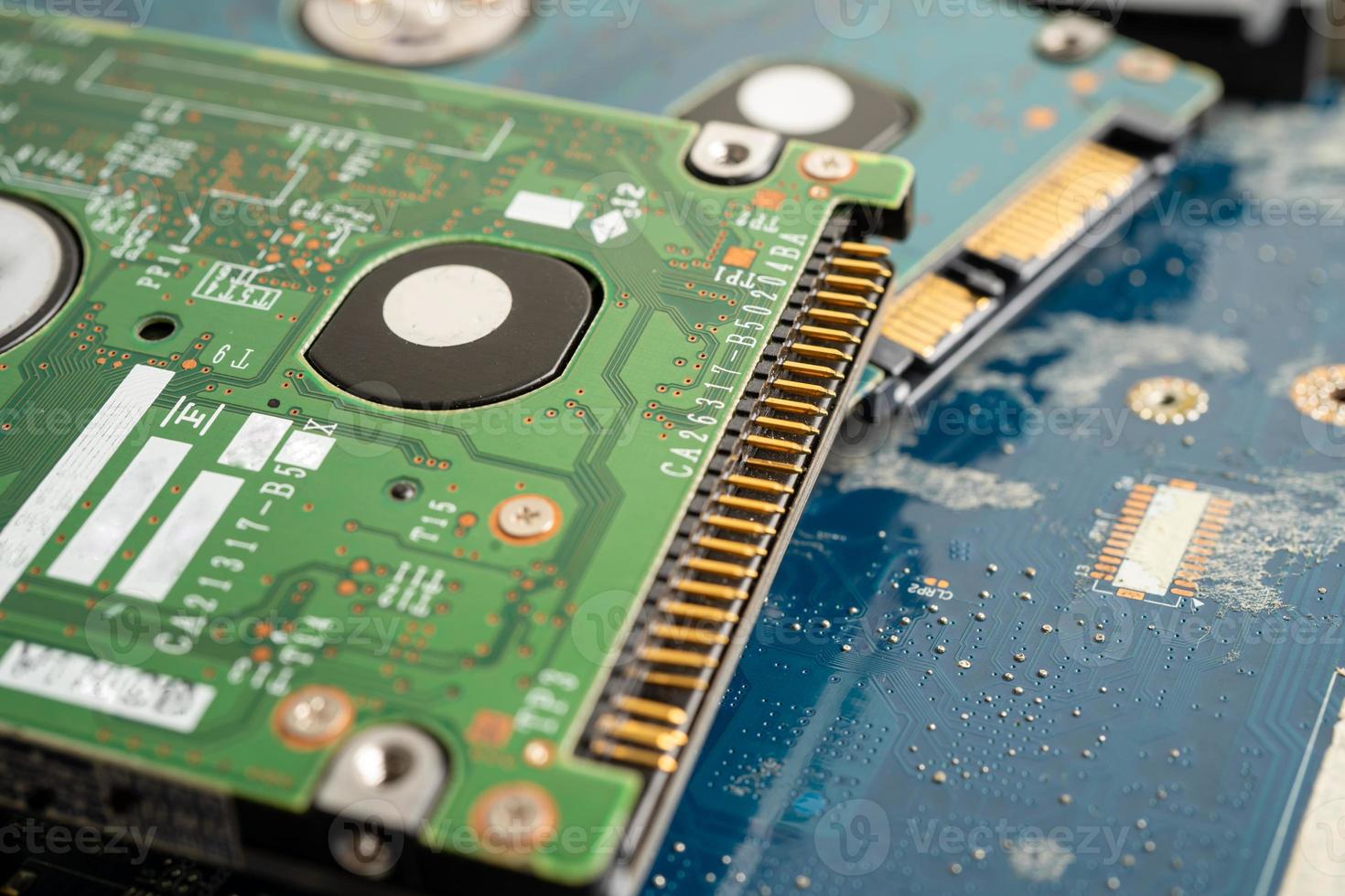 micro circuit main board computer electronic technology, hardware, mobile phone, upgrade, cleaning concept. photo