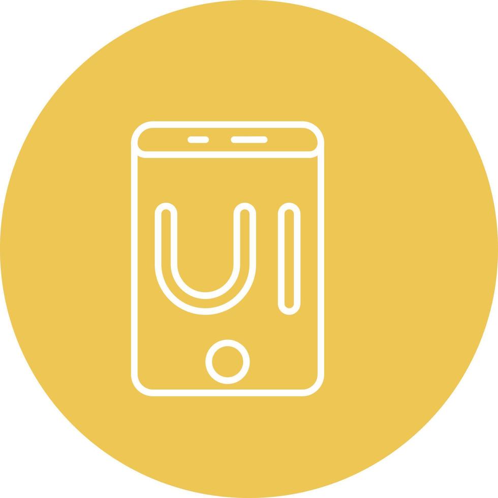 Interaction Design Line Circle Background Icon vector