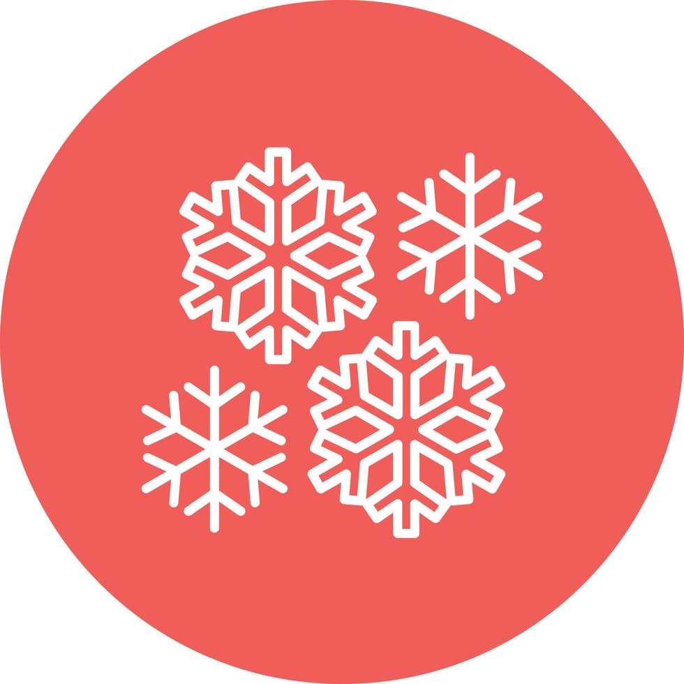 icono de fondo de círculo de línea de copo de nieve vector