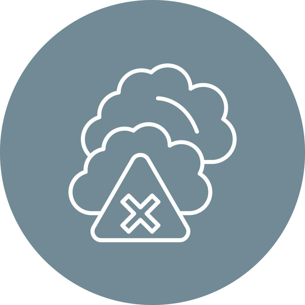 Weather Alert Line Circle Background Icon vector