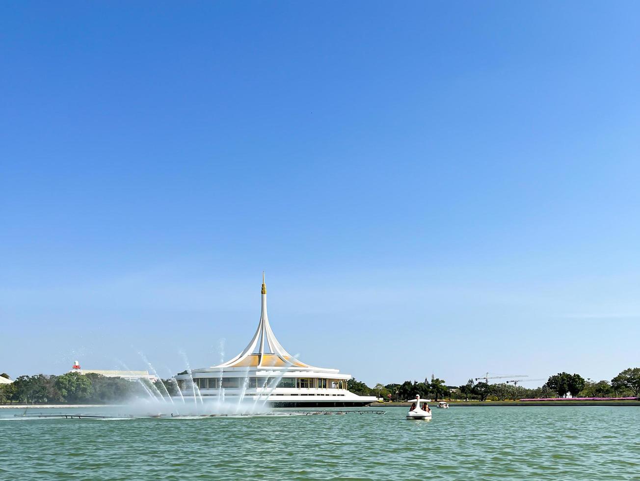 Bangkok, Thailand, 2022 - Ratchamangkhala Pavilion at the public park Suan Luang Rama IX. photo