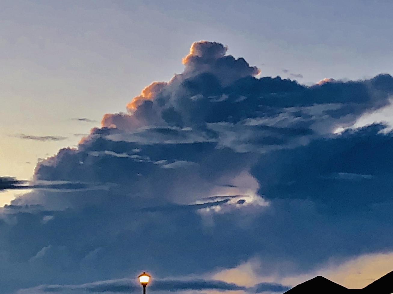 Clouds form eye photo