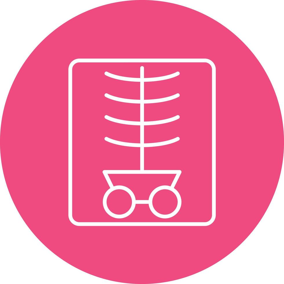 Xray Line Circle Background Icon vector