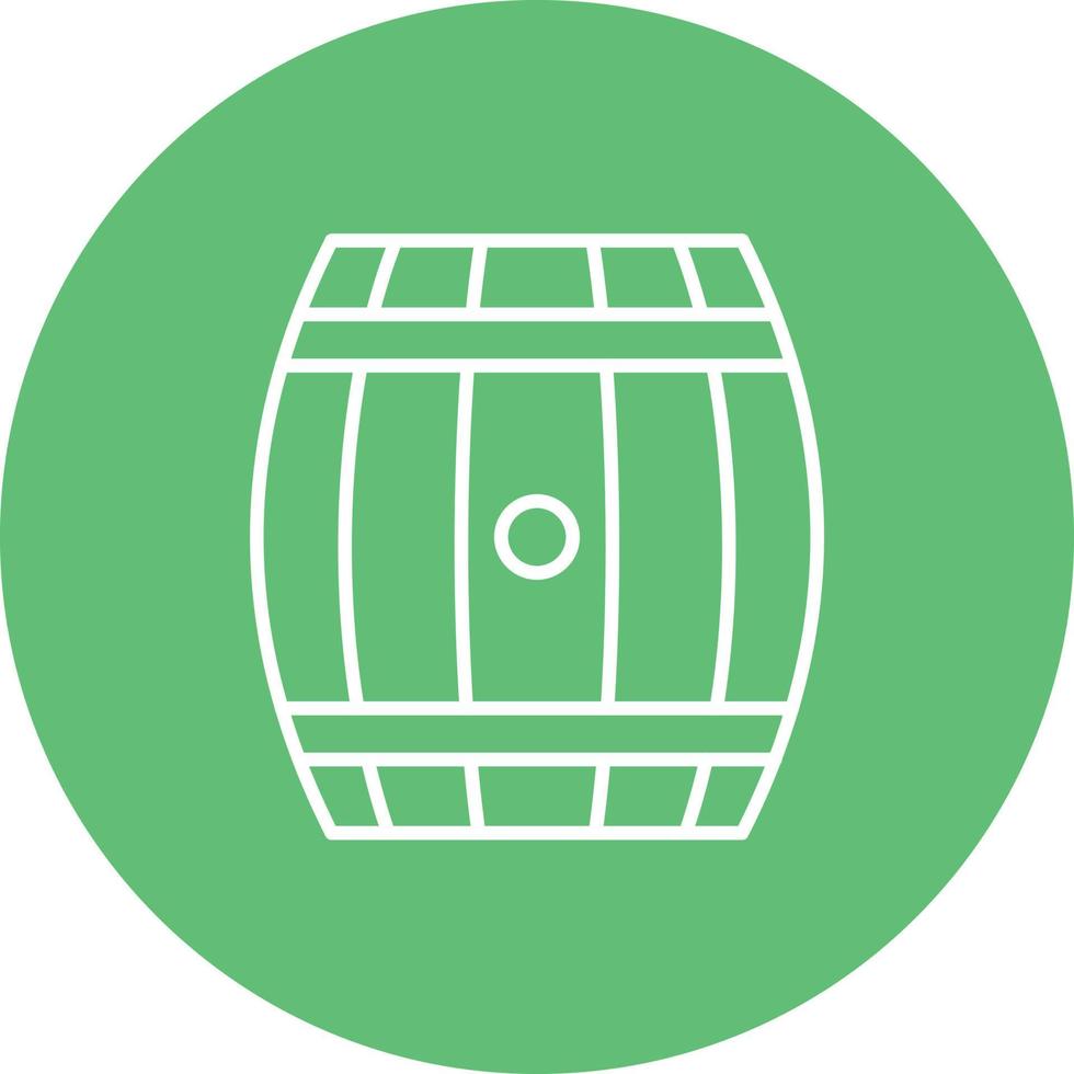 Barrel Line Circle Background Icon vector