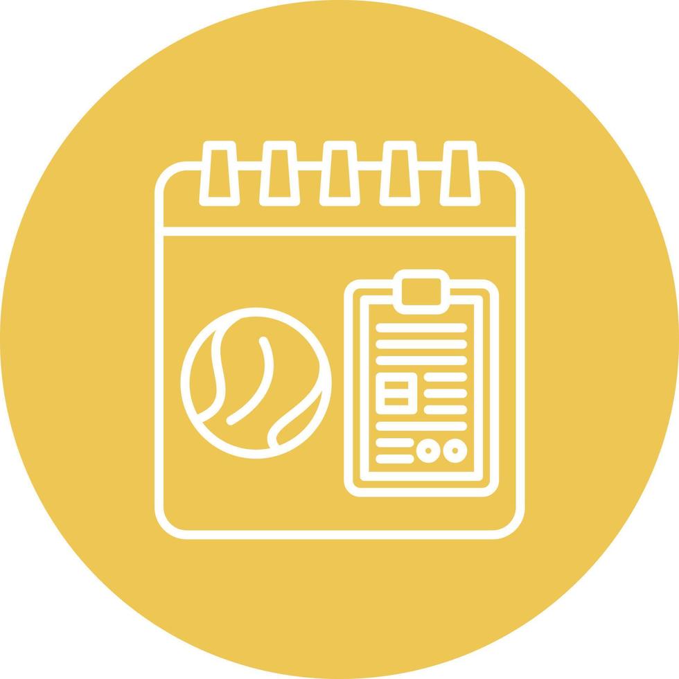 Sports and Activities Line Circle Background Icon vector