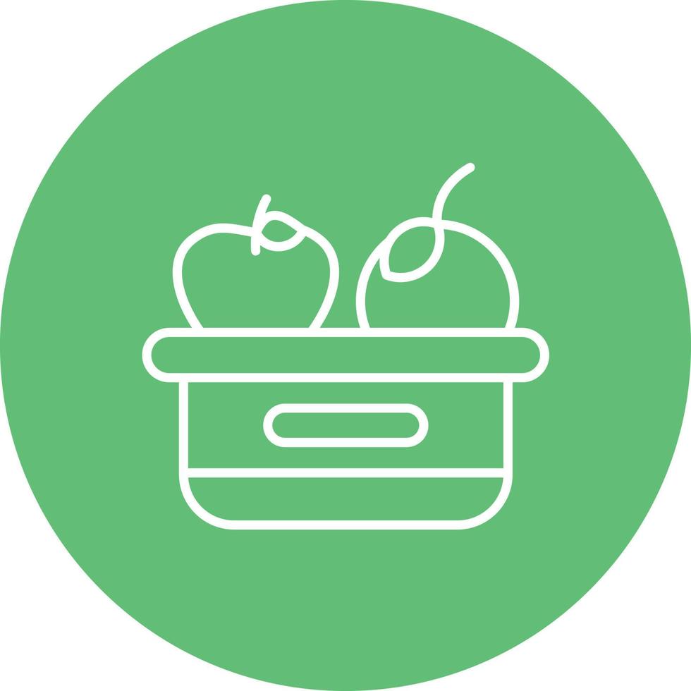 Farm Fresh Line Circle Background Icon vector