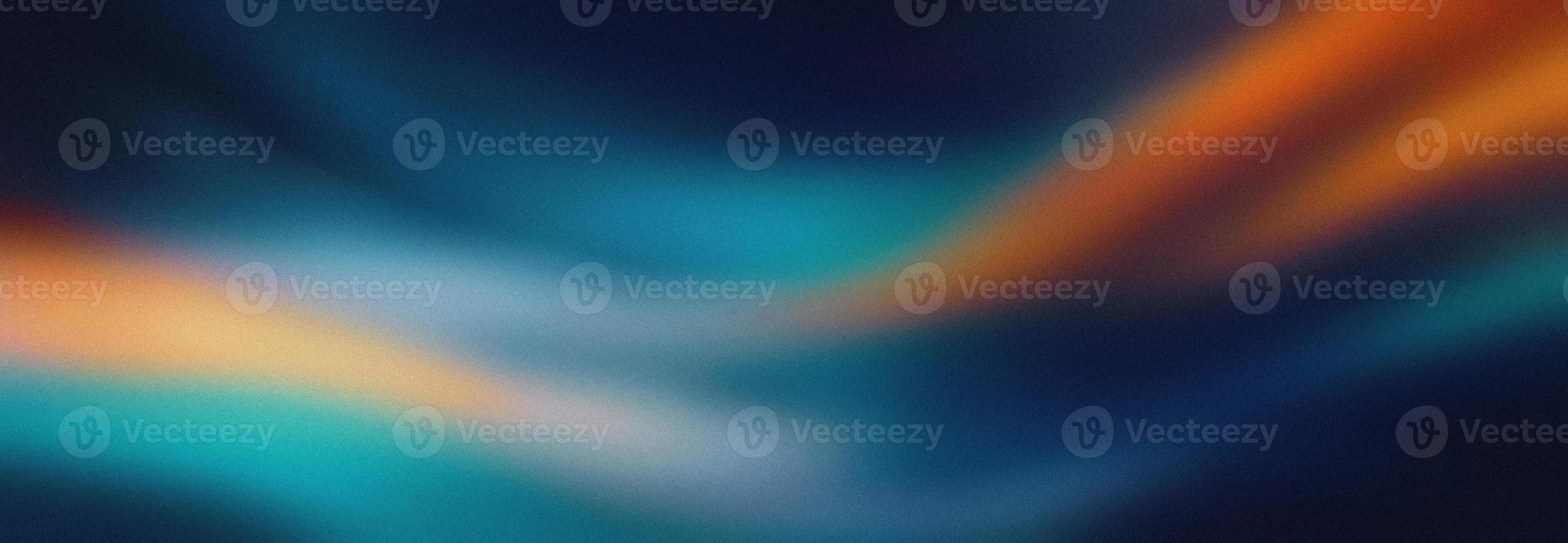 Dark blue orange grainy gradient background, blurry color flow with