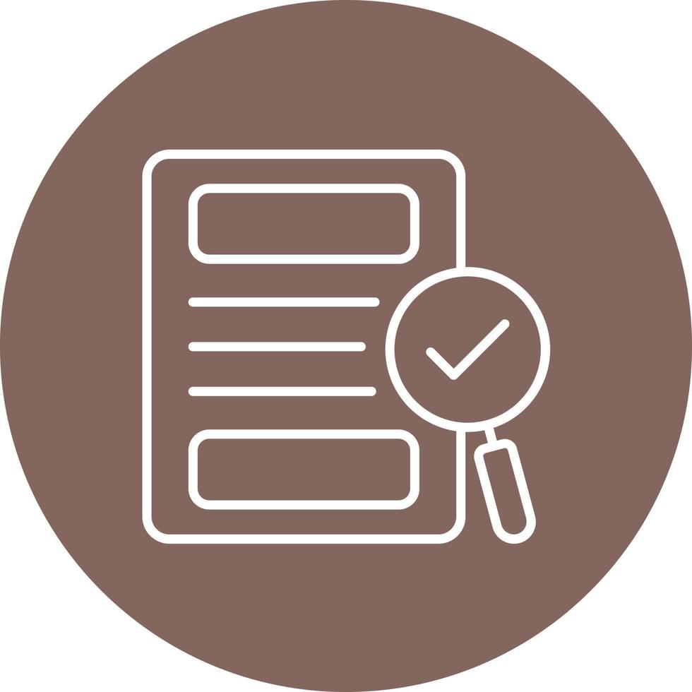 Proof Line Circle Background Icon vector