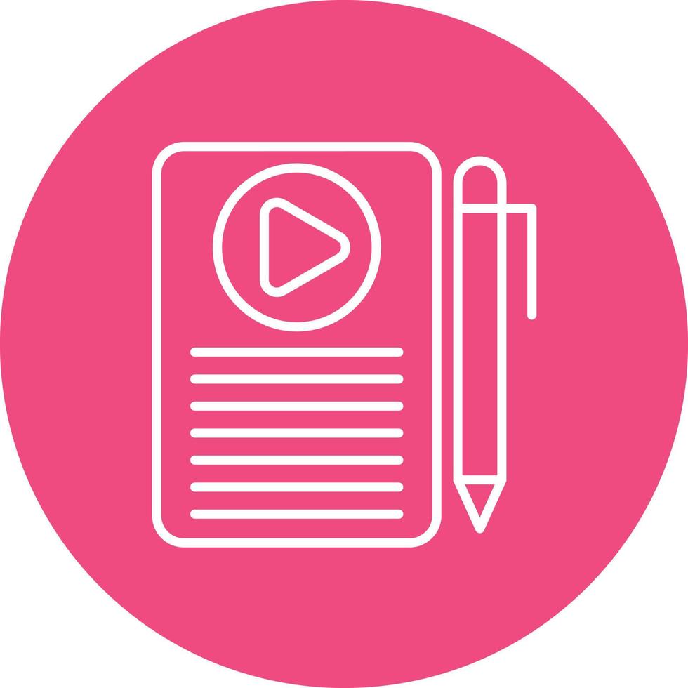 Script Line Circle Background Icon vector