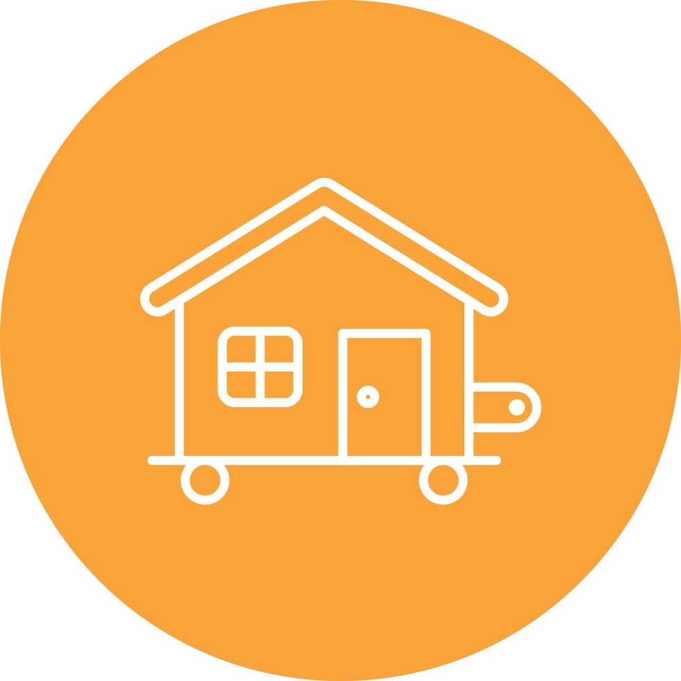Tiny Living Line Circle Background Icon vector