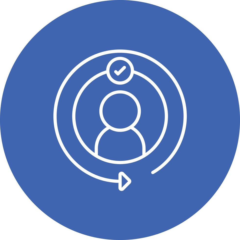 Retention Customer Line Circle Background Icon vector