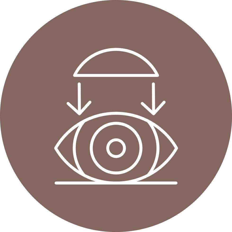 Rigid Contact Lenses Line Circle Background Icon vector