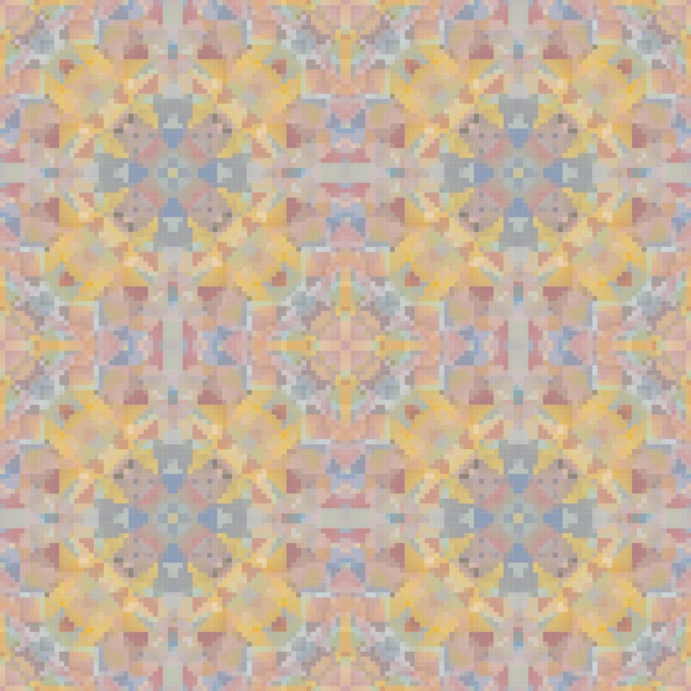 diseño de patrones sin fisuras de mosaico de píxeles, diseño textil repetido. impresión de tela vector