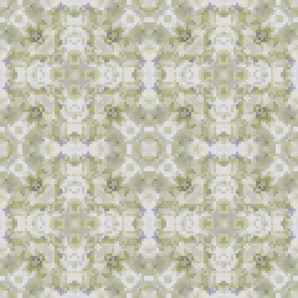 Pixel mosaic seamless pattern design, Repeat textile design. Fabric print vector