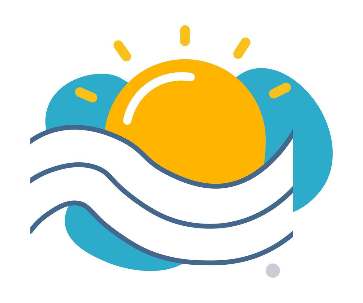 Sunshine and sunny weather forecast meteo icon vector