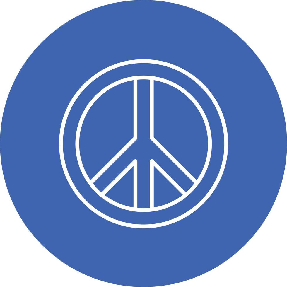 Peace Line Circle Background Icon vector