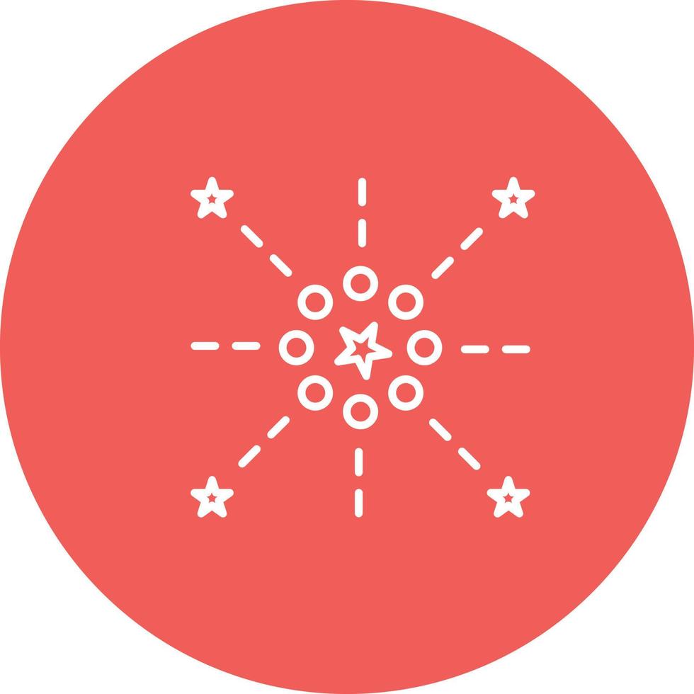 Fireworks Line Circle Background Icon vector