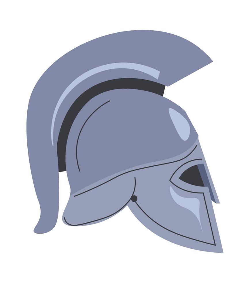 casco antiguo de guerrero o soldado romano espartano vector