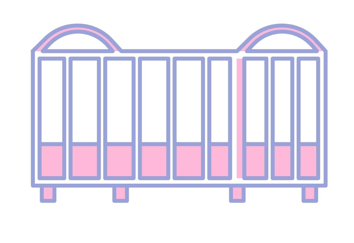 Crib for newborn babies and infants, cradle vector