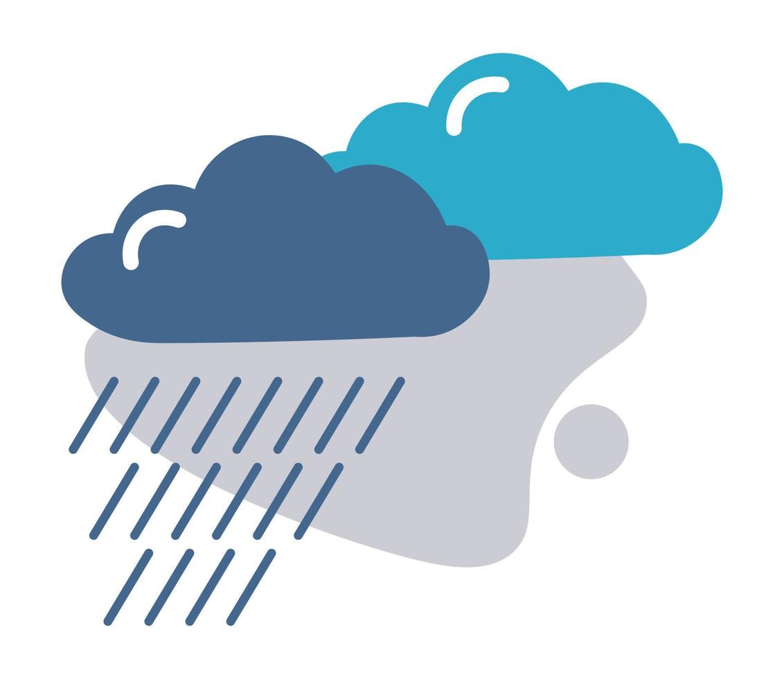 Raining weather, forecast or outlook icon widget vector