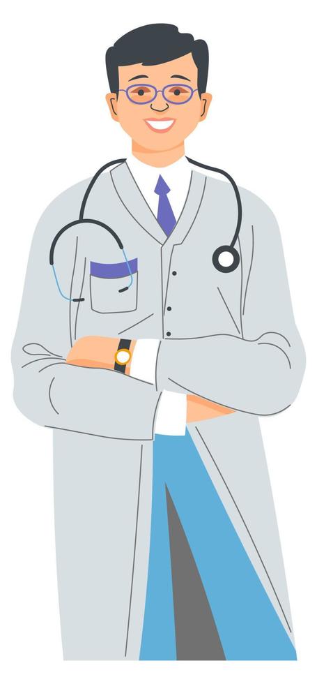 Young doctor or general practitioner scientist vector