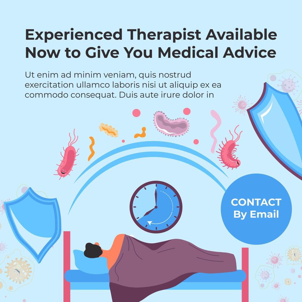 Experienced therapist available, medical advice vector