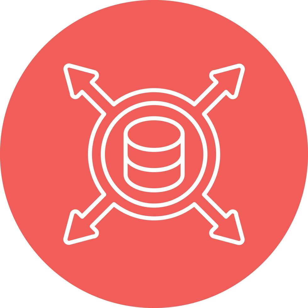 Data Driven Line Circle Background Icon vector