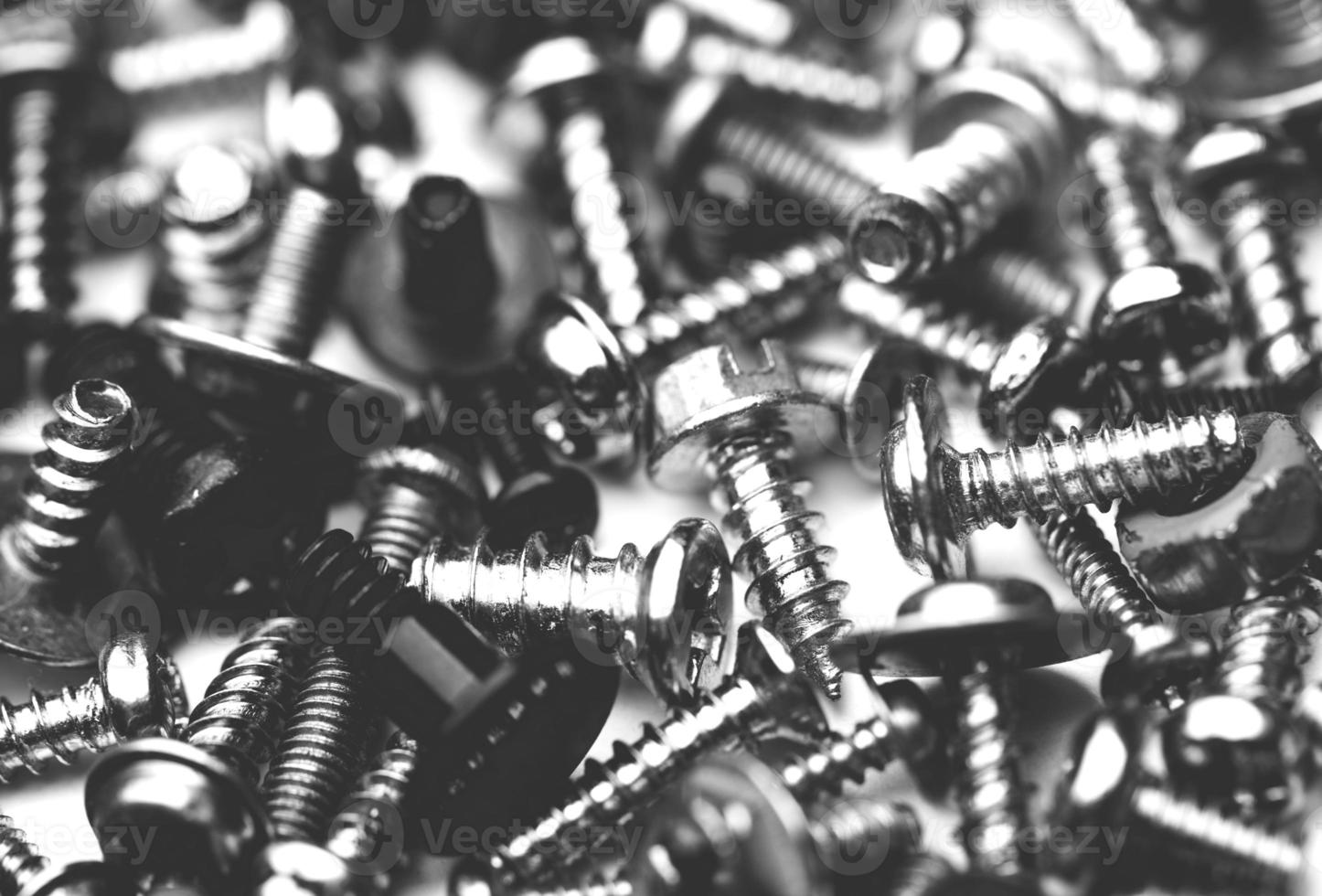 close up assortment many different bolts and screws photo