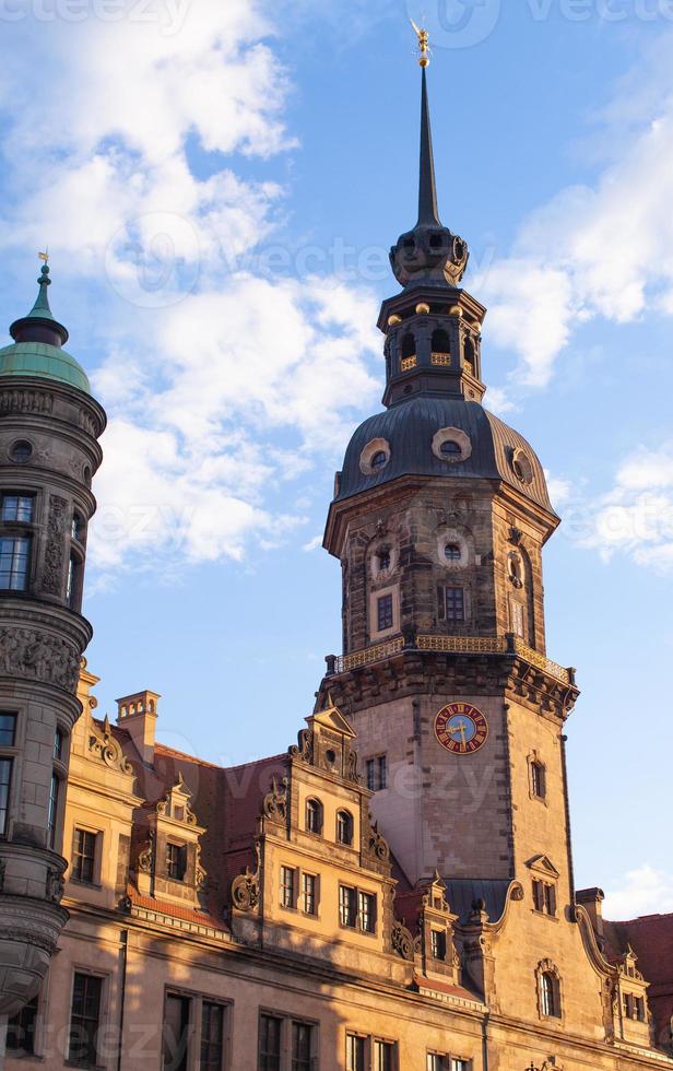 beautiful architecture and cathedrals of the central part of the city of Dresden, Germany. photo