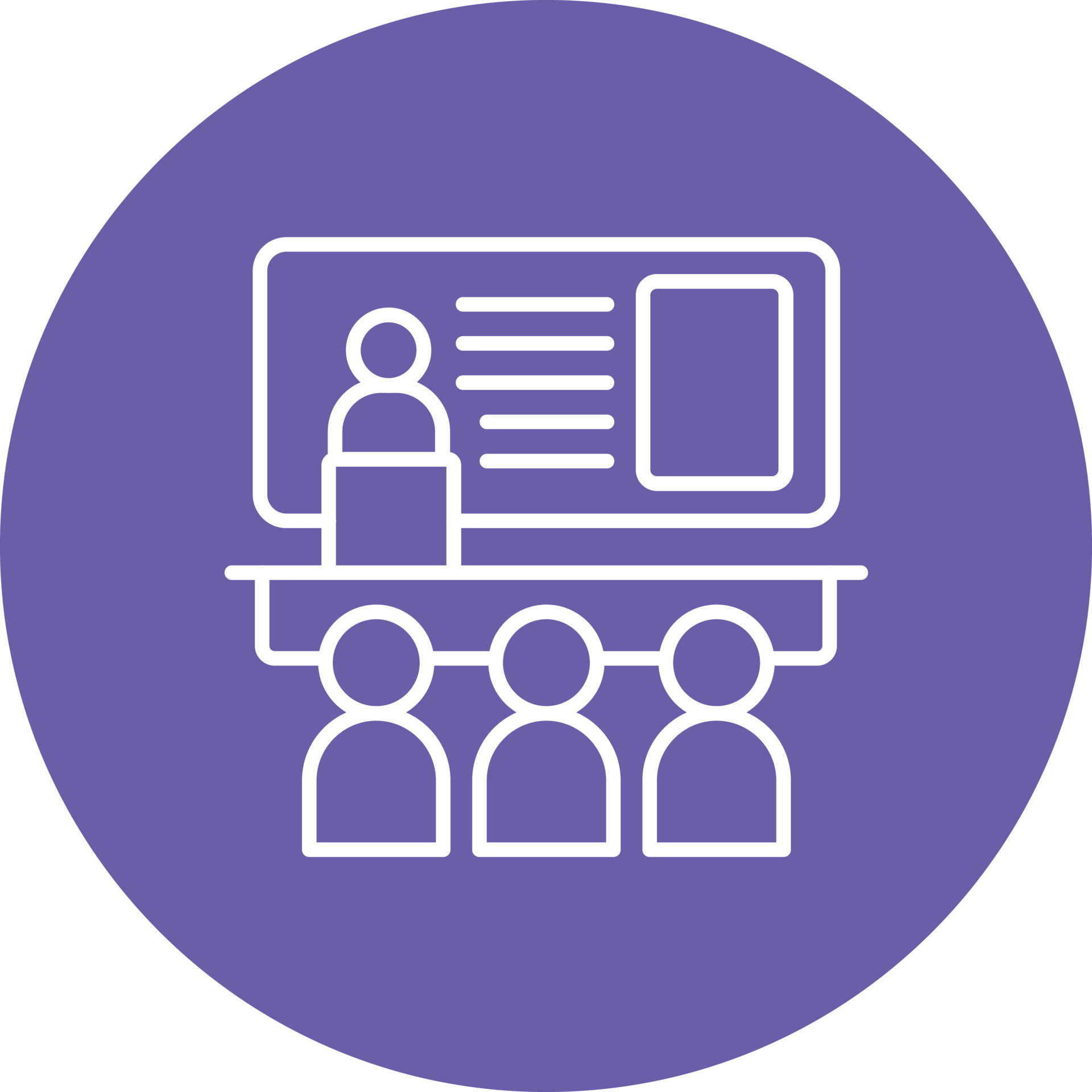 Seminar Line Circle Background Icon 17623501 Vector Art at Vecteezy