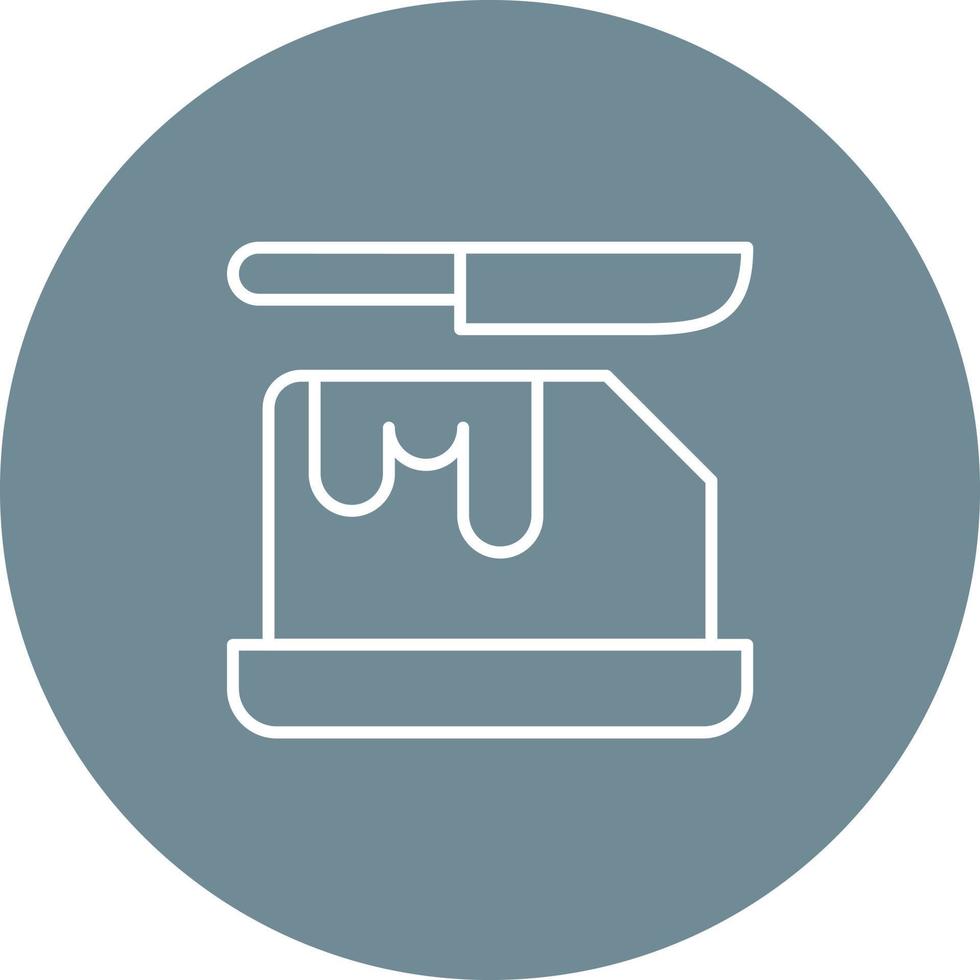 Butter Line Circle Background Icon vector