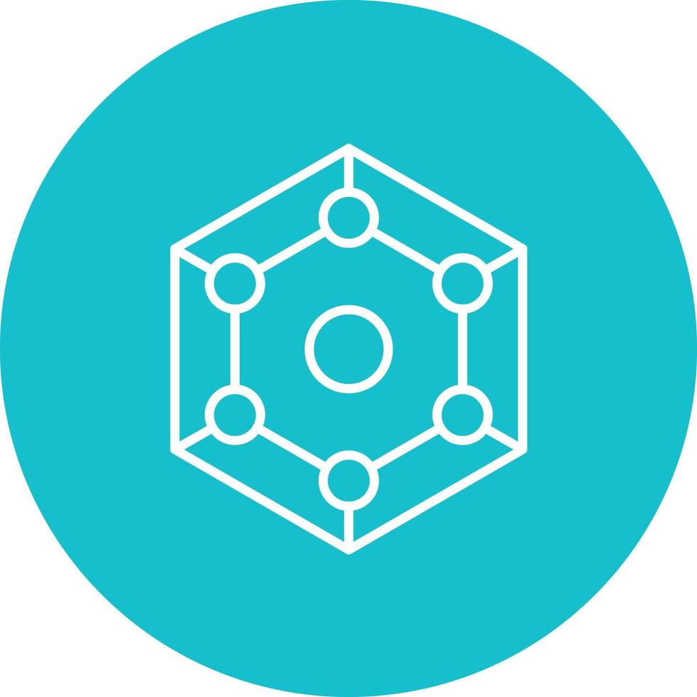 Nanotechnology Line Circle Background Icon vector