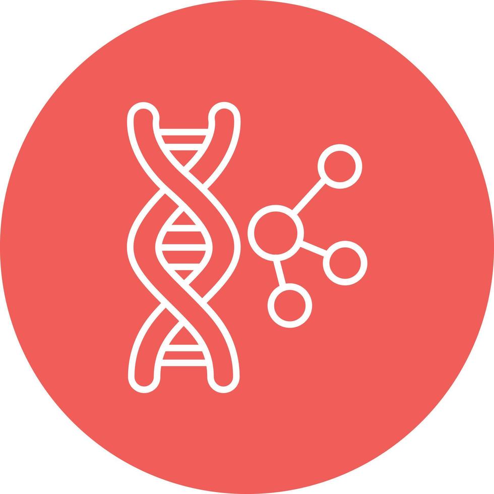 Genetics Line Circle Background Icon vector