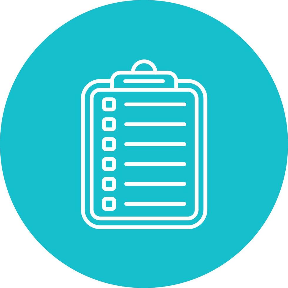 Client Brief Line Circle Background Icon vector