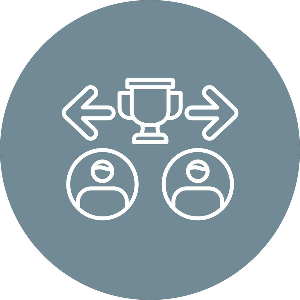 Winner Selection Line Circle Background Icon vector