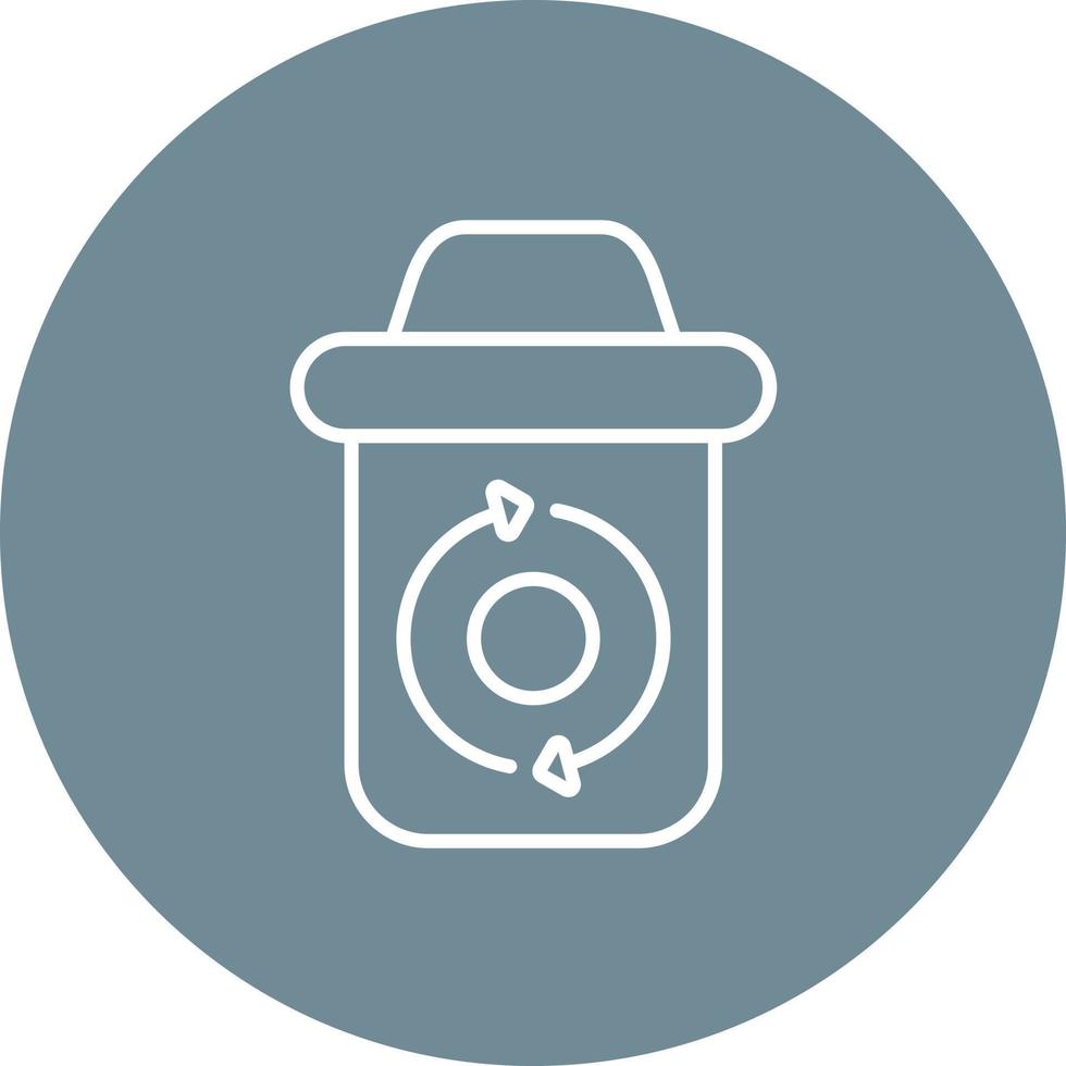 Recycling Line Circle Background Icon vector