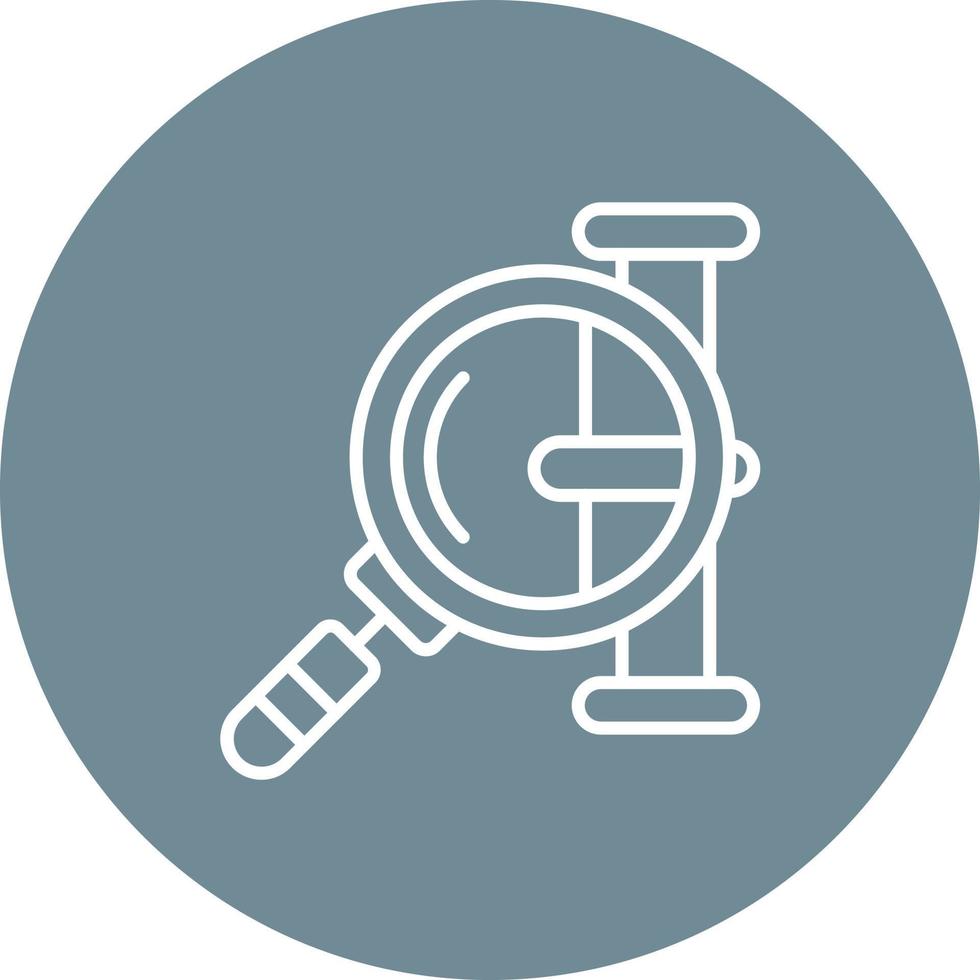 Pipe Inspection Line Circle Background Icon vector