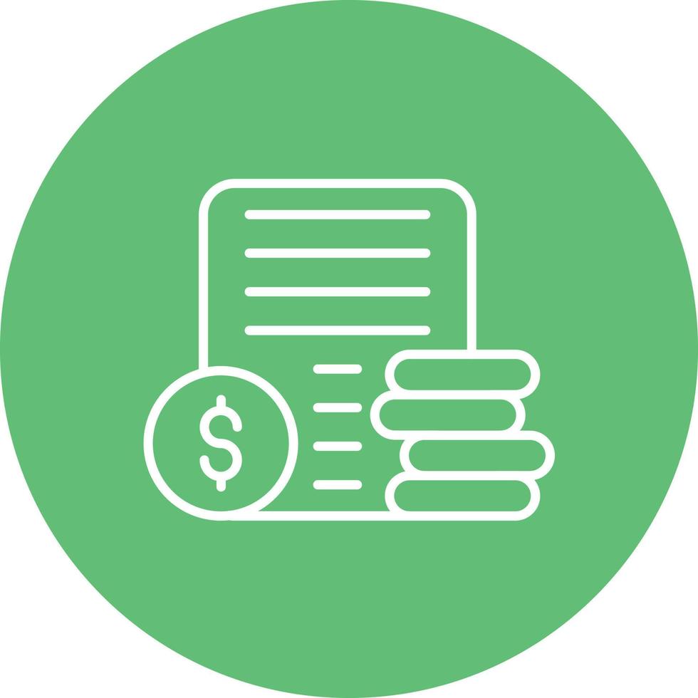 Salary and Compensation Line Circle Background Icon vector