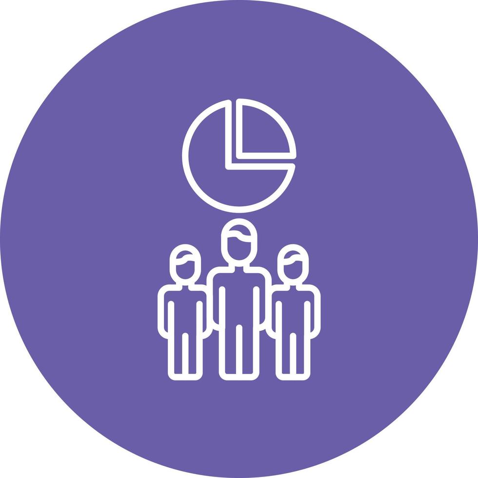 Market Segment Line Circle Background Icon vector